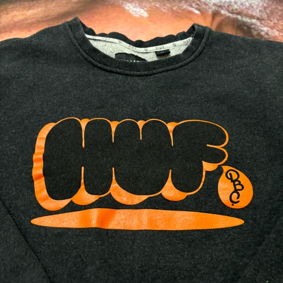 🛹🧡 HUF graffiti throwie bubble letters crewneck Men’s XL 🧡🛹 - Picture 8 of 8